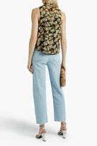 Thumbnail for your product : Joie Paul draped floral-print silk-chiffon top
