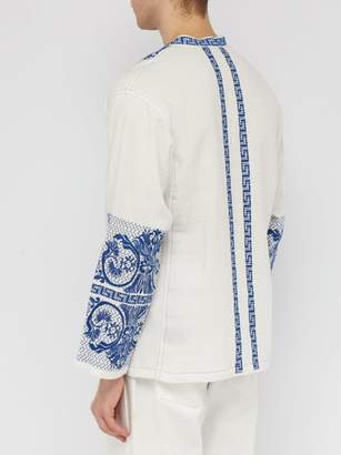 Isabel Marant Patmos Floral Embroidered Cotton Top - Mens - White