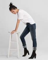 Thumbnail for your product : Express Mid Rise Stretch Cuffed Cropped Skinny Jeans