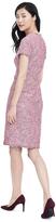 Thumbnail for your product : Banana Republic Fringe Pink Tweed Drape-Front Dress
