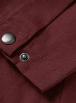 Thumbnail for your product : Topman Burgundy Single Breasted Zip Trench Coat