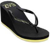 Thumbnail for your product : Ea7 Emporio Armani Rubber Wedge Flip Flops