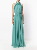 Thumbnail for your product : Elie Saab ruffle trim halter maxi dress