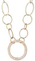 Thumbnail for your product : Ippolita Stardust 18k Gold Pave Diamond Hollow-Pendant Chain Necklace