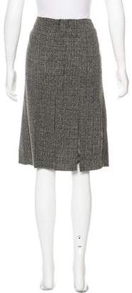 David Meister Tweed Slit Skirt