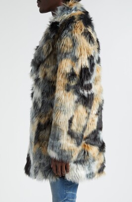 Amiri Tie Dye Faux Fur Peacoat - ShopStyle Raincoats & Trench Coats