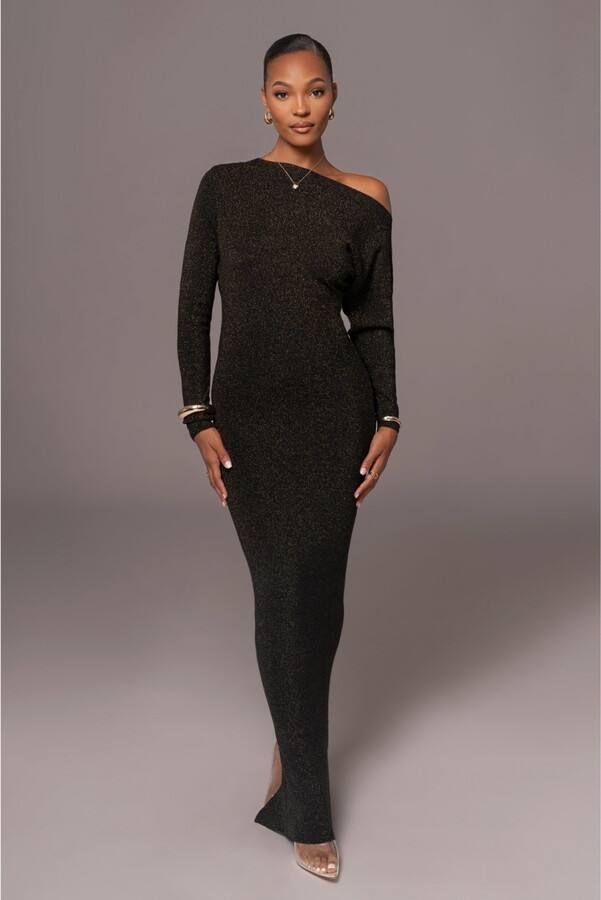 Jluxlabel Women's Night Shimmers Asymmetrical Maxi Dress