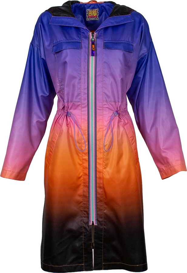 Lalipop Design Ombre Raincoat With Hoodie ShopStyle