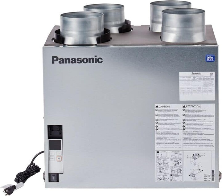 Panasonic BalancedHome 150-Elite Energy Recovery Ventilator (ERV), 30-150 CFM, Top Port, Any Climate
