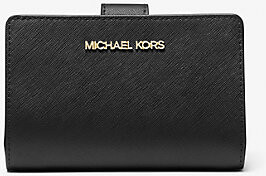 MICHAEL MICHAEL KORS Medium Crossgrain Leather Wallet COLOR LUGGAGE RETAIL  $258