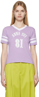 Anna Sui Purple Football T-Shirt