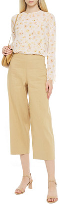 Vince Cropped Linen-blend Wide-leg Pants