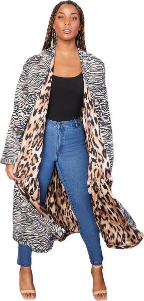June & Vie June&VieReversiblePrintedDuster-26/28NaturalFlowyAnimal