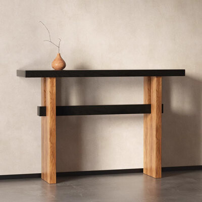 Liu's ink furniture Retro Minimalist Solid Wood Console Table