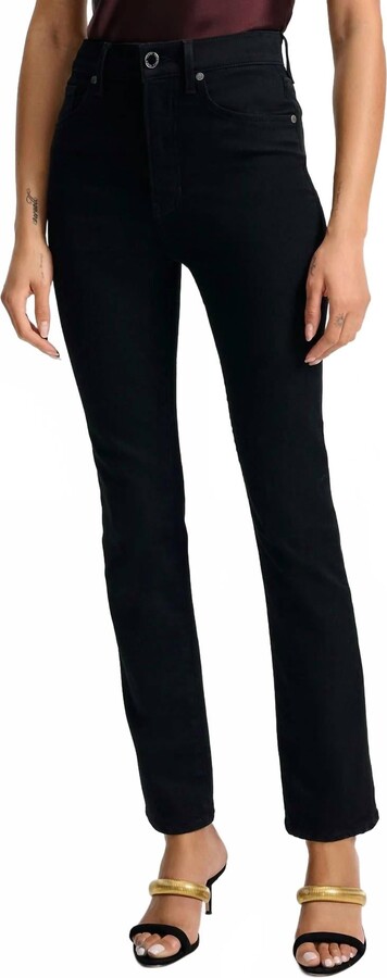 Veronica Beard Lydia High Rise Ultra Slim Jeans In Onyx