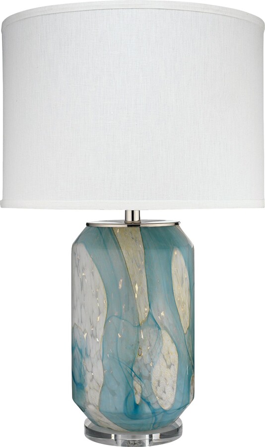 Jamie Young Helen Abstract Pale Blue Glass Table Lamp