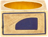 Thumbnail for your product : Mahnaz Ispahani Vintage Enameled Gold "LOVE" Ring