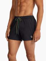 Thumbnail for your product : Paul Smith Zebra Embroidered Quick Drying Swim Shorts - Mens - Black