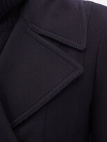 Thumbnail for your product : Valentino Double-breasted Felted Wool-blend Coat - Navy