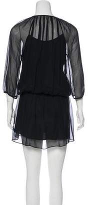 Mason Silk Short Sleeve Mini Dress