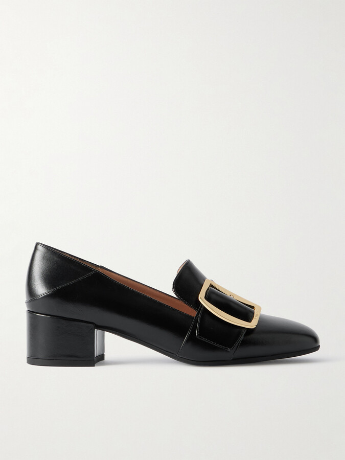 Bally Boucle Leather Collapsible-heel Pumps - Black
