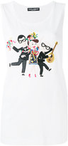 Dolce & Gabbana - Designer's patch tank top - women - coton/polyester/Polyamide/Lainelaine vierge - 42