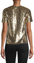 Thumbnail for your product : MICHAEL Michael Kors Crewneck Sequined Crop Top