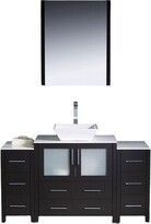 Thumbnail for your product : Ebern Designs Jolie 54" Free-Standing Single Vessel Sink Bathroom Vanity Set with Mirror