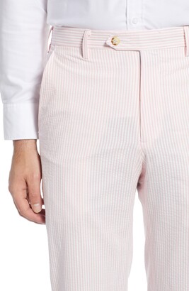 Berle Flat Front Seersucker Pants