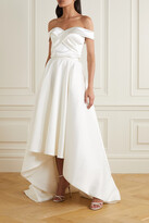 Thumbnail for your product : Halfpenny London Robin Asymmetric Pleated Duchesse-satin Maxi Skirt - White - 0
