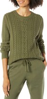 Thumbnail for your product : Amazon Essentials Women's Fisherman Cable Long-Sleeve Crewneck Sweater (Available in Plus Size)