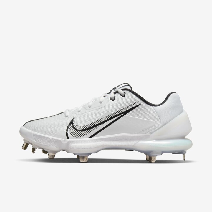 Men Nike Force Zoom Mike Trout 7 Baseball Cleats White Black