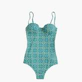 Thumbnail for your product : J.Crew Underwire one-piece swimsuit in emerald foulard print