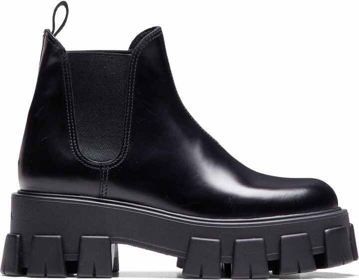 Prada Leather Boots | Shop the world's largest collection of fashion 