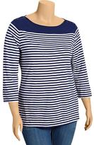 Thumbnail for your product : Old Navy Women's Plus Striped Boat-Neck Tops