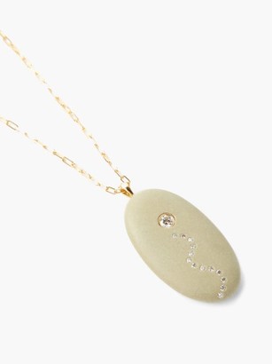 Cvc Stones Trickle Diamond & 18kt Gold Necklace - Light Grey