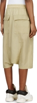 Thumbnail for your product : Rick Owens Green Drop-Crotch Shorts