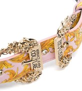 Thumbnail for your product : Versace Jeans Couture Baroque-Print Leather Belt