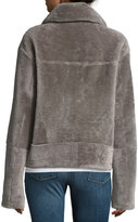 Thumbnail for your product : Tibi Shearling Snap-Front Aviator Jacket