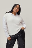 Thumbnail for your product : Nasty Gal Womens Plus Size Slouchy V Neck Sweater Vest