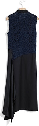 3.1 Phillip Lim Lace Bodice Dress with Wool and Charmeuse Combo Skirt