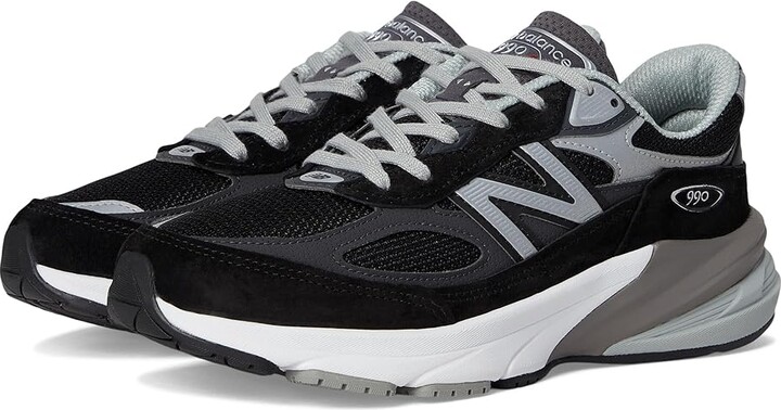 New Balance Classics Made in USA 990v6 Women's Shoes Black/Black : 5 B - Medium, Textile/Suede
