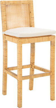 Bay Isle Home Mariah Upholstered Bar Stool with Solid Wood Frame