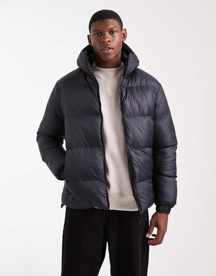 Brave Soul padded puffer jacket in black ShopStyle