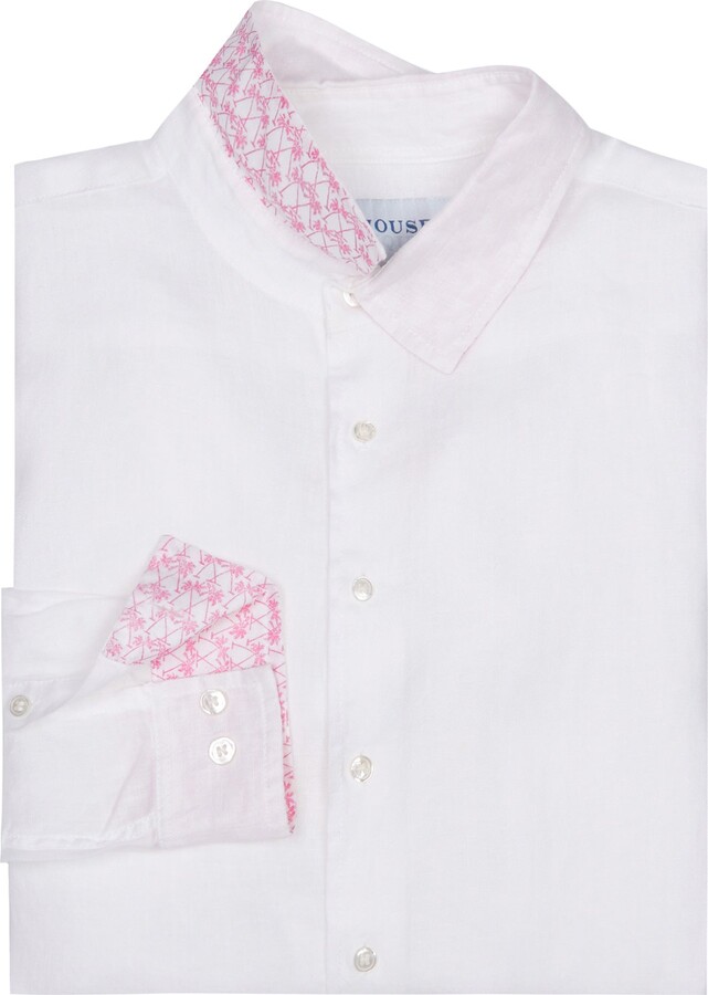 Pink House Mustique - Mens Linen Shirt - Classic White - ShopStyle