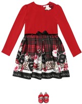 Thumbnail for your product : MonnaLisa Embellished tartan dress