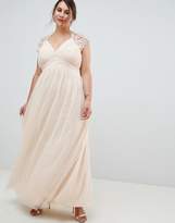 Thumbnail for your product : Little Mistress Plus Maxi Dress With Lace Back