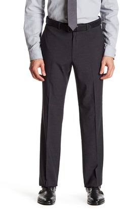 Kenneth Cole New York Black Micro-Check Flat Front Dress Pant