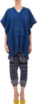 Thumbnail for your product : Ulla Johnson Hand-Loomed Basketweave Poncho-Blue