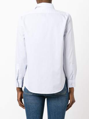 Equipment striped embroidered pocket shirt